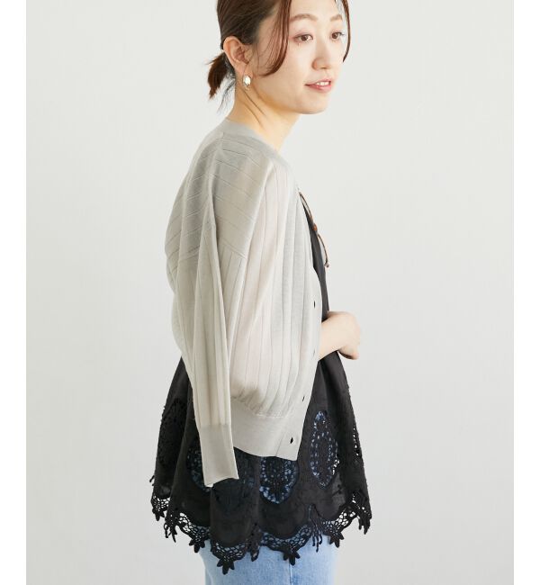  「Fanaka裾レースノースリーブ」|シャツ・ブラウス|