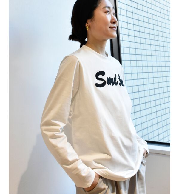 le.coeur blanc「《一部店舗/WEB限定》【vaneum】 サガラ刺繍ロゴロンT」|Tシャツ・カットソー|