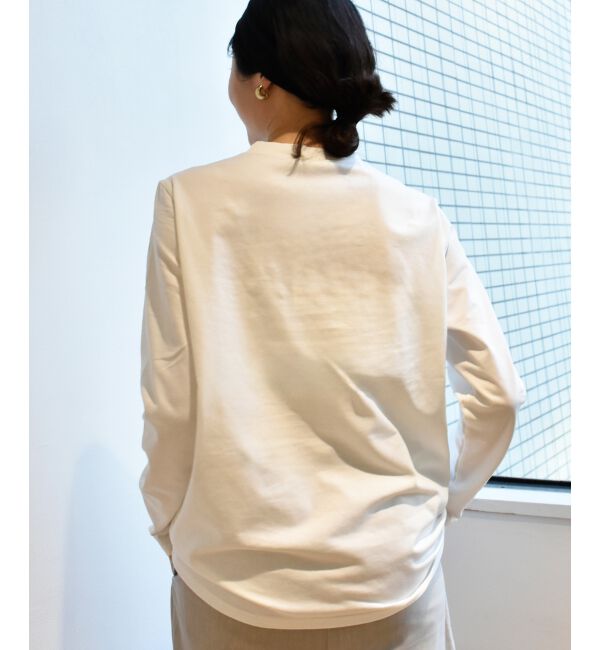 le.coeur blanc「《一部店舗/WEB限定》【vaneum】 サガラ刺繍ロゴロンT」|Tシャツ・カットソー|