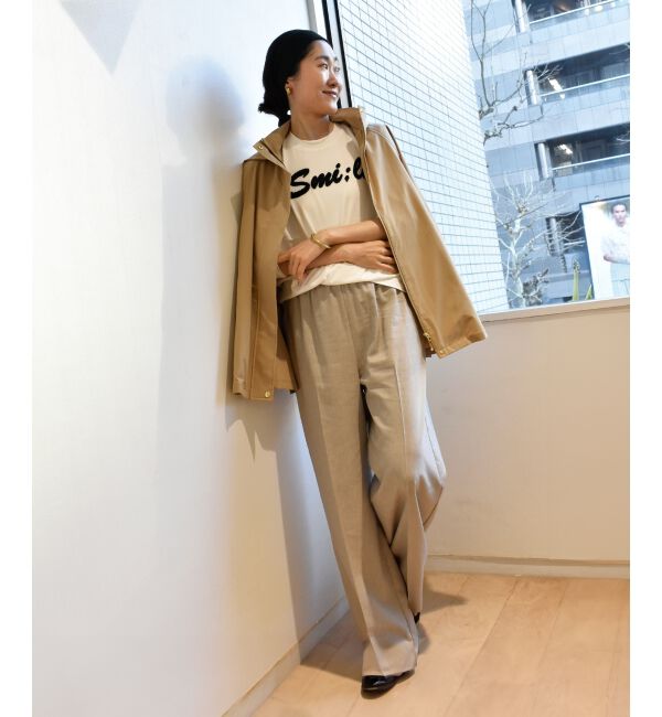 le.coeur blanc「《一部店舗/WEB限定》【vaneum】 サガラ刺繍ロゴロンT」|Tシャツ・カットソー|