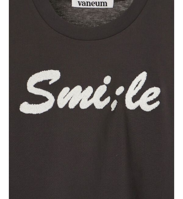 le.coeur blanc「《一部店舗/WEB限定》【vaneum】 サガラ刺繍ロゴロンT」|Tシャツ・カットソー|