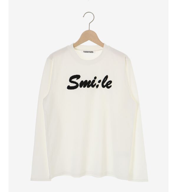 le.coeur blanc「《一部店舗/WEB限定》【vaneum】 サガラ刺繍ロゴロンT」|Tシャツ・カットソー|