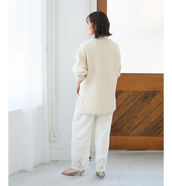  「《WEB限定アイテム》ワイドシルエットクルーネックプルオーバー」|ニット・セーター|