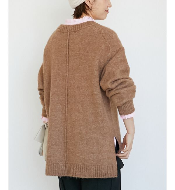  「《WEB限定アイテム》ワイドシルエットクルーネックプルオーバー」|ニット・セーター|
