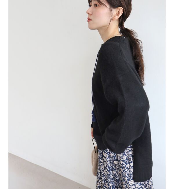  「《WEB限定アイテム》ワイドシルエットクルーネックプルオーバー」|ニット・セーター|