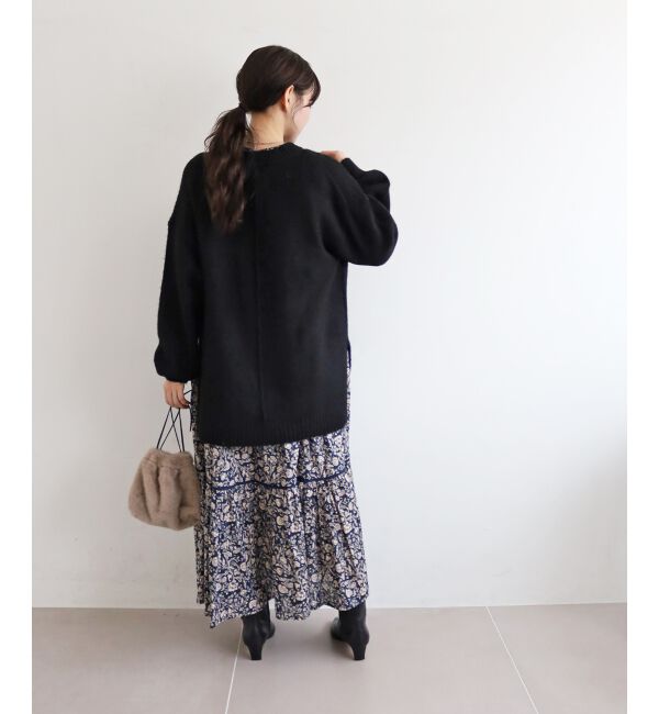  「《WEB限定アイテム》ワイドシルエットクルーネックプルオーバー」|ニット・セーター|