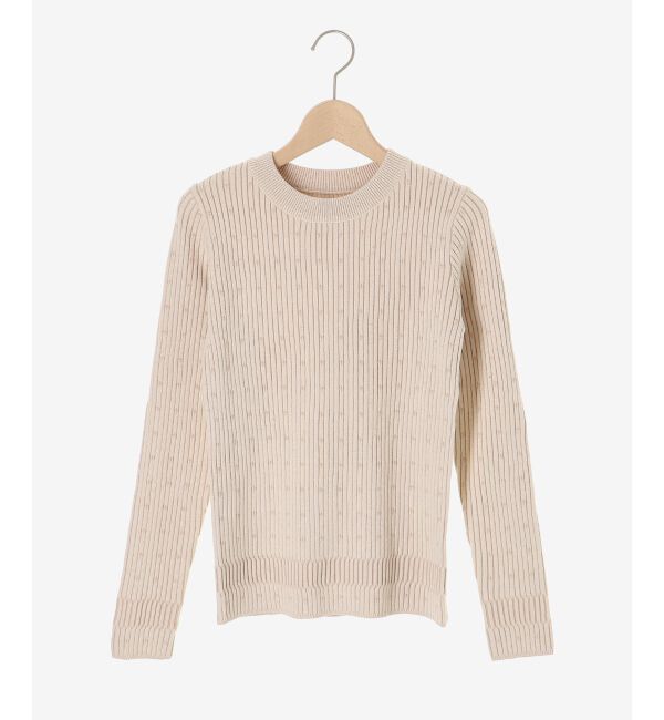  「《WEB限定アイテム》アイレットクルーリブニット」|ニット・セーター|