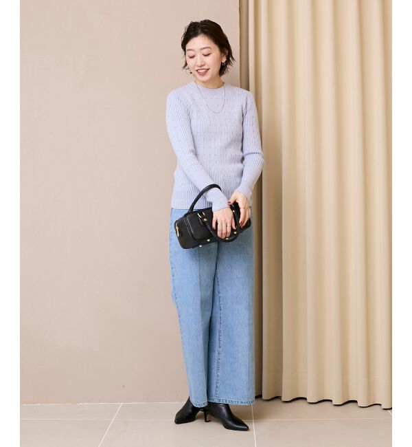  「《WEB限定アイテム》アイレットクルーリブニット」|ニット・セーター|