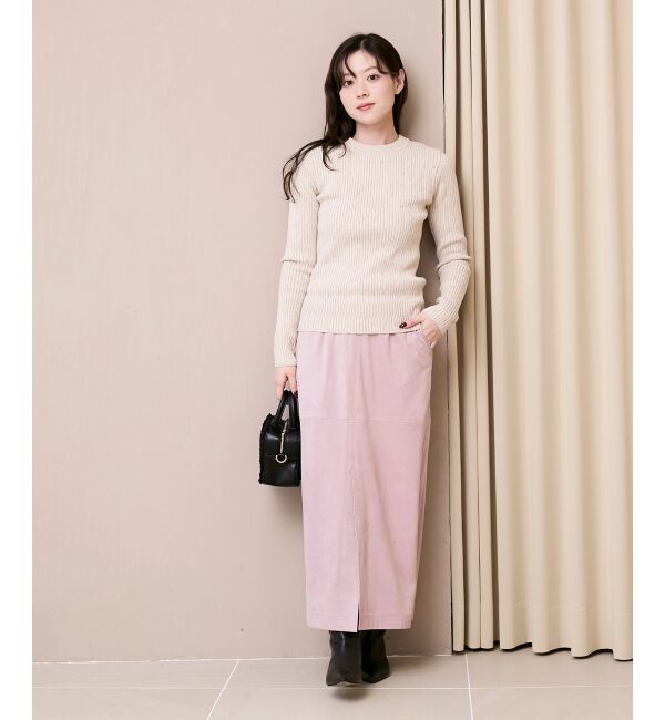  「《WEB限定アイテム》アイレットクルーリブニット」|ニット・セーター|