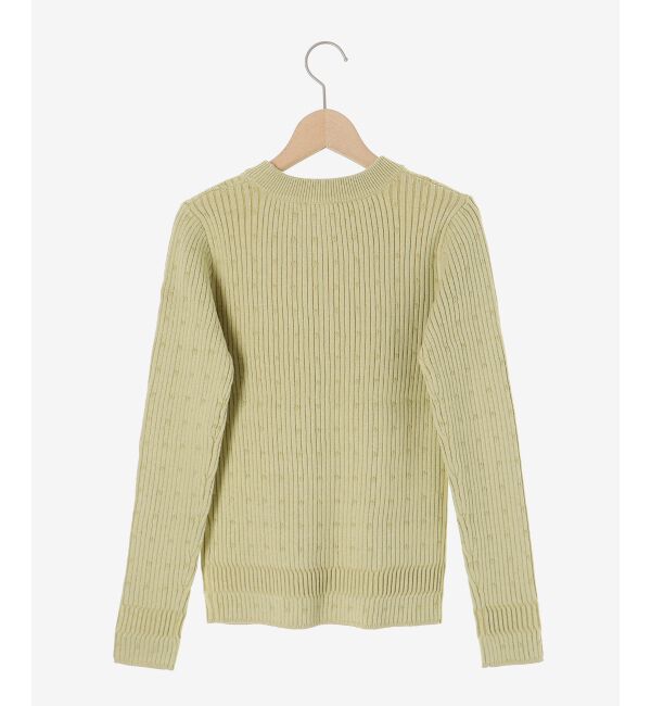  「《WEB限定アイテム》アイレットクルーリブニット」|ニット・セーター|