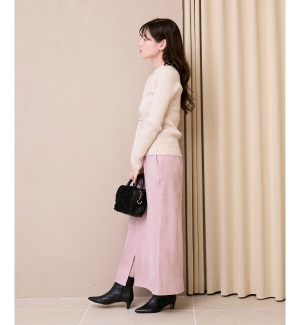  「《WEB限定アイテム》アイレットクルーリブニット」|ニット・セーター|