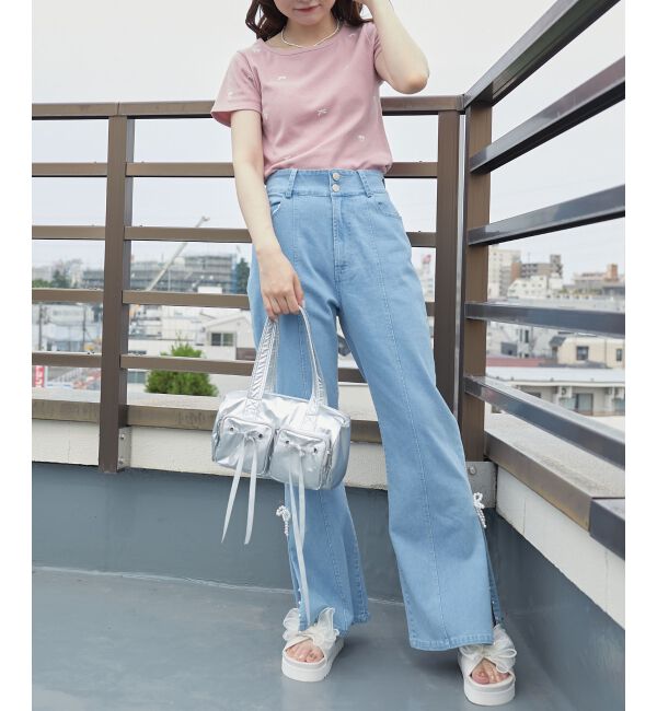 MAJESTICLEGON「ロマンティックエンブロイダリーTシャツ」|Tシャツ・カットソー|