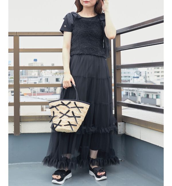 MAJESTICLEGON「ロマンティックエンブロイダリーTシャツ」|Tシャツ・カットソー|