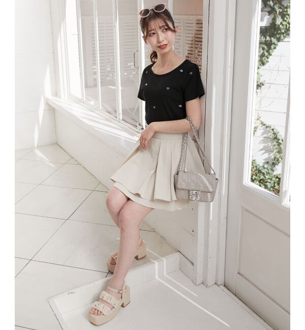 MAJESTICLEGON「ロマンティックエンブロイダリーTシャツ」|Tシャツ・カットソー|