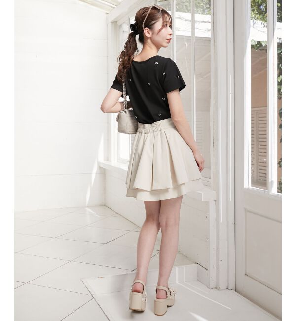 MAJESTICLEGON「ロマンティックエンブロイダリーTシャツ」|Tシャツ・カットソー|