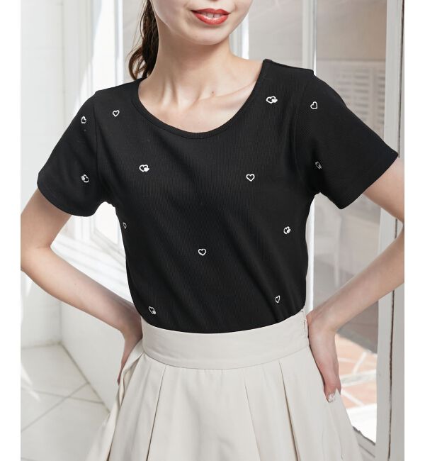 MAJESTICLEGON「ロマンティックエンブロイダリーTシャツ」|Tシャツ・カットソー|