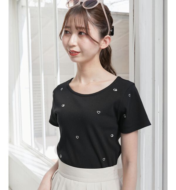 MAJESTICLEGON「ロマンティックエンブロイダリーTシャツ」|Tシャツ・カットソー|