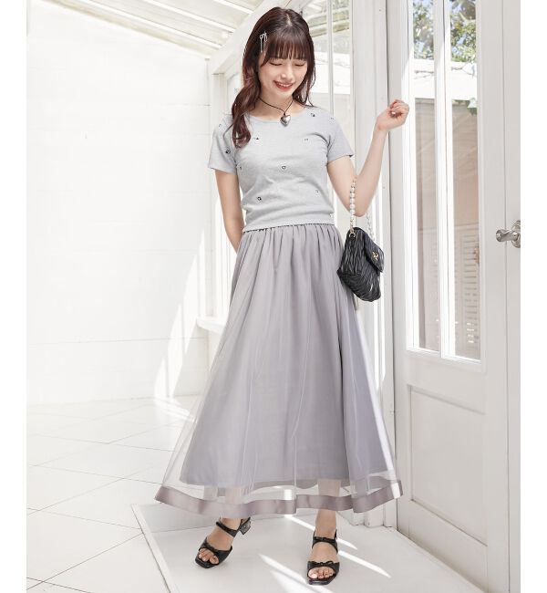 MAJESTICLEGON「ロマンティックエンブロイダリーTシャツ」|Tシャツ・カットソー|