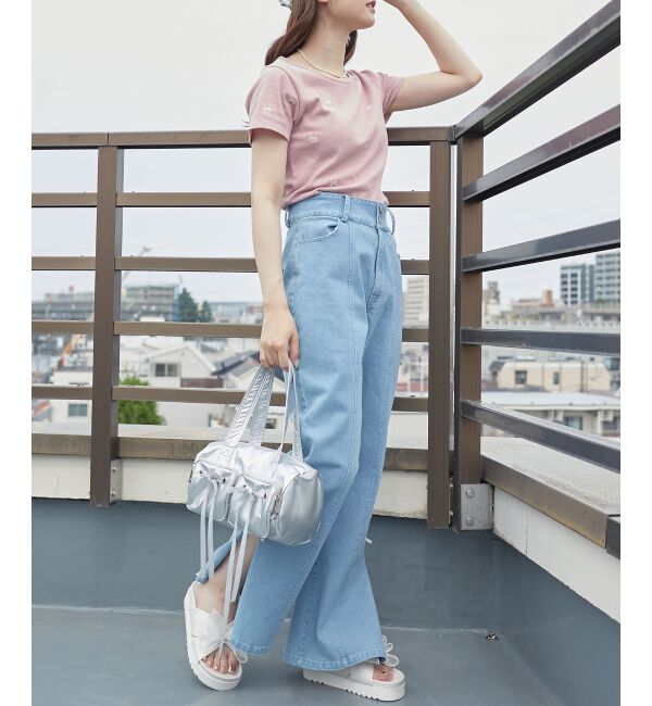 MAJESTICLEGON「ロマンティックエンブロイダリーTシャツ」|Tシャツ・カットソー|