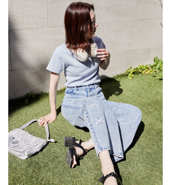 MAJESTICLEGON「ロマンティックエンブロイダリーTシャツ」|Tシャツ・カットソー|