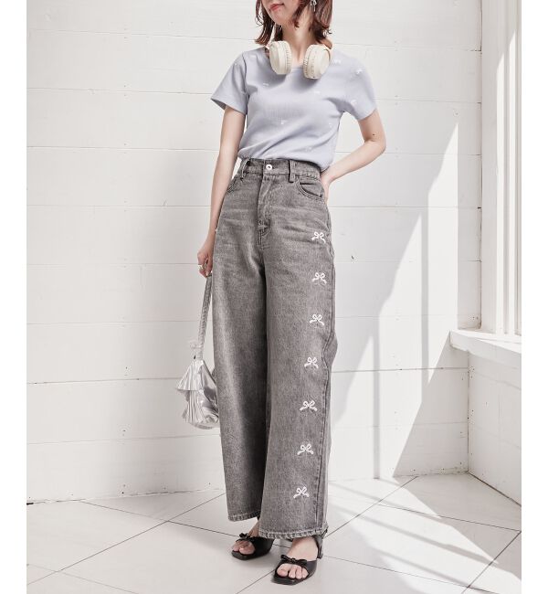 MAJESTICLEGON「ロマンティックエンブロイダリーTシャツ」|Tシャツ・カットソー|