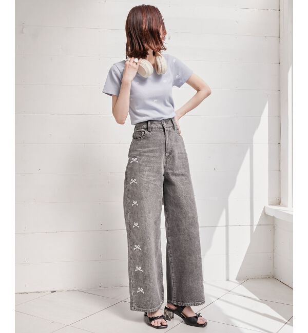 MAJESTICLEGON「ロマンティックエンブロイダリーTシャツ」|Tシャツ・カットソー|