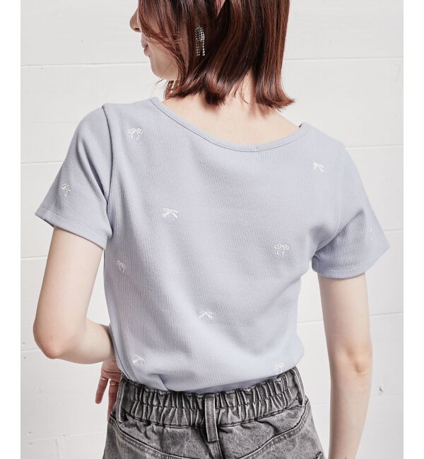 MAJESTICLEGON「ロマンティックエンブロイダリーTシャツ」|Tシャツ・カットソー|