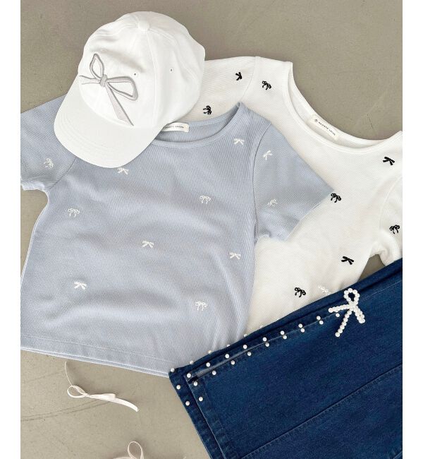 MAJESTICLEGON「ロマンティックエンブロイダリーTシャツ」|Tシャツ・カットソー|