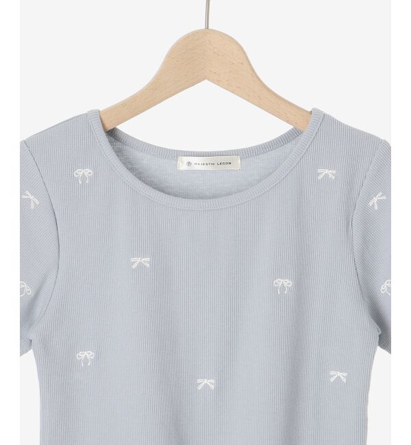 MAJESTICLEGON「ロマンティックエンブロイダリーTシャツ」|Tシャツ・カットソー|