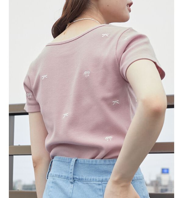 MAJESTICLEGON「ロマンティックエンブロイダリーTシャツ」|Tシャツ・カットソー|