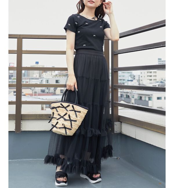 MAJESTICLEGON「ロマンティックエンブロイダリーTシャツ」|Tシャツ・カットソー|