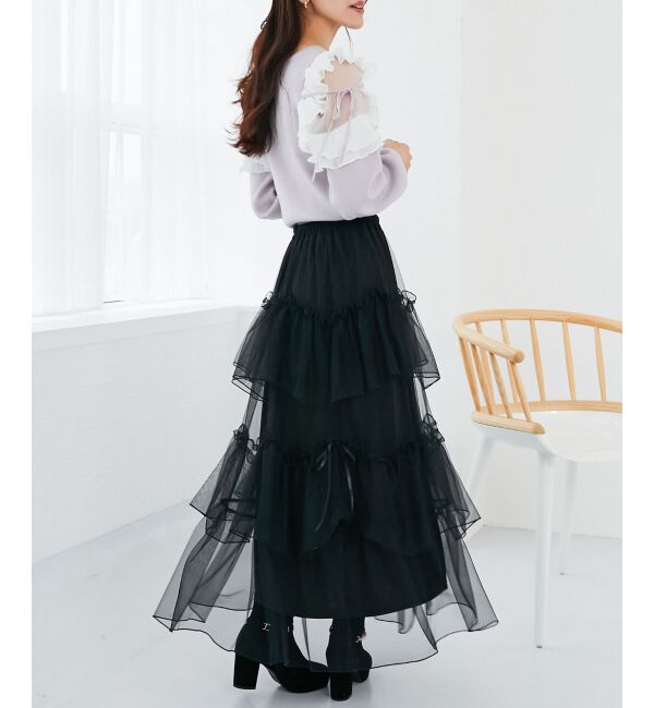 MAJESTICLEGON「プリーツフリルニット」|ニット・セーター|