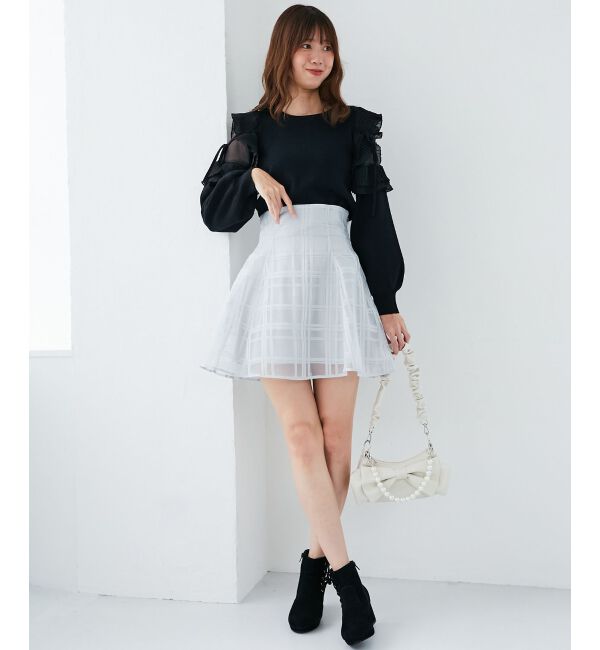 MAJESTICLEGON「プリーツフリルニット」|ニット・セーター|