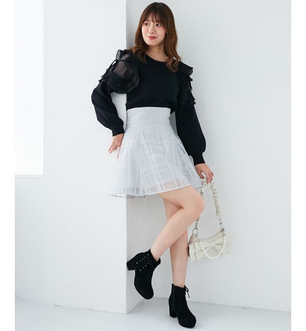 MAJESTICLEGON「プリーツフリルニット」|ニット・セーター|