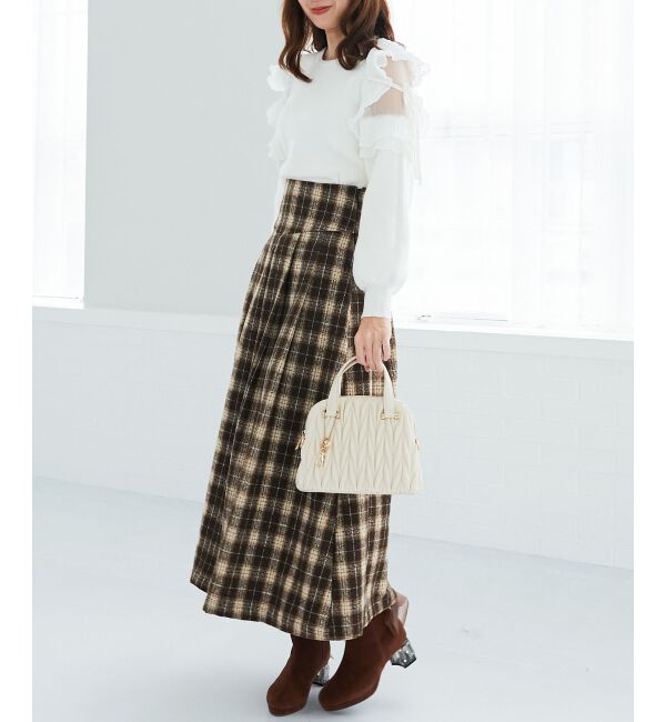 MAJESTICLEGON「プリーツフリルニット」|ニット・セーター|