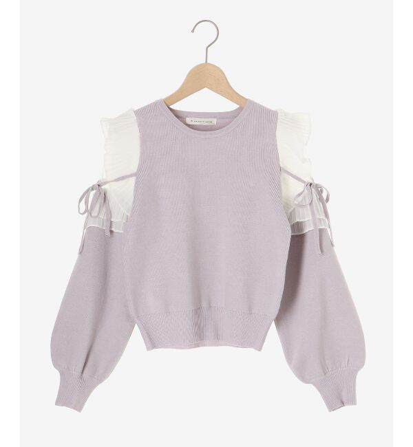 MAJESTICLEGON「プリーツフリルニット」|ニット・セーター|