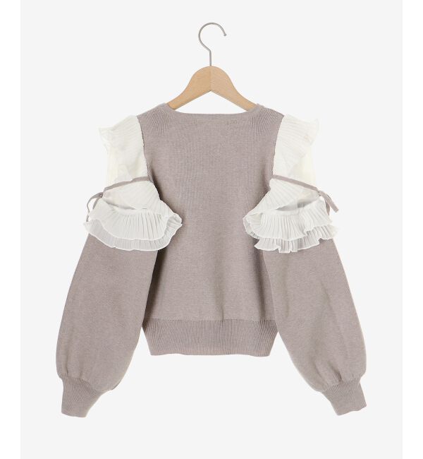 MAJESTICLEGON「プリーツフリルニット」|ニット・セーター|