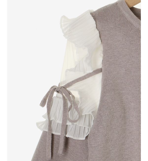 MAJESTICLEGON「プリーツフリルニット」|ニット・セーター|