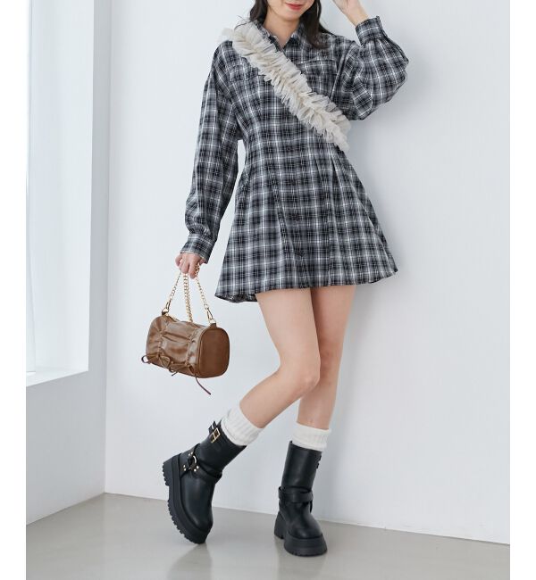 MAJESTICLEGON「パールチェーンセットWリボンバッグ」|ショルダー・メッセンジャー|