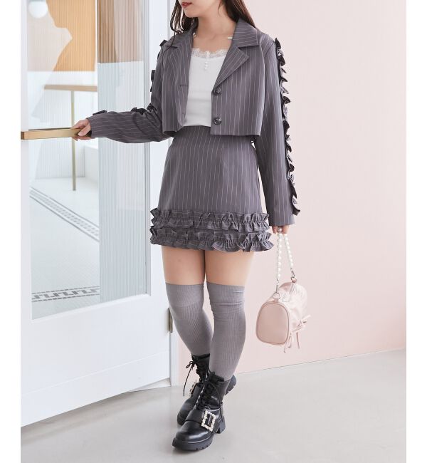 MAJESTICLEGON「パールチェーンセットWリボンバッグ」|ショルダー・メッセンジャー|