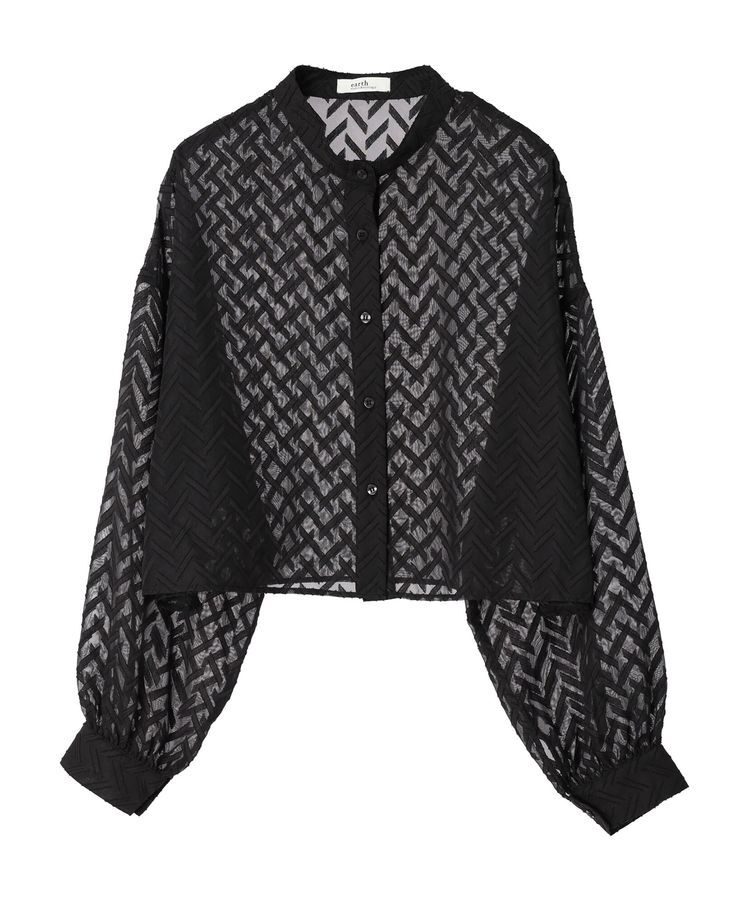 earth music&ecology「ツッキリジャガードショートブラウス」|シャツ・ブラウス|