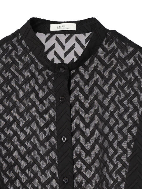 earth music&ecology「ツッキリジャガードショートブラウス」|シャツ・ブラウス|