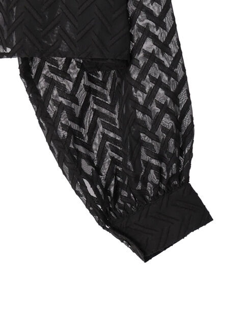 earth music&ecology「ツッキリジャガードショートブラウス」|シャツ・ブラウス|