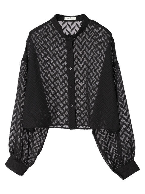 earth music&ecology「ツッキリジャガードショートブラウス」|シャツ・ブラウス|