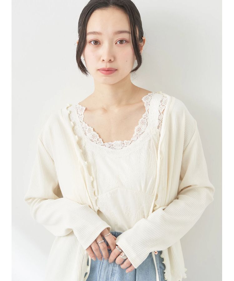 earth music&ecology「総レースキャミソール」|インナー|