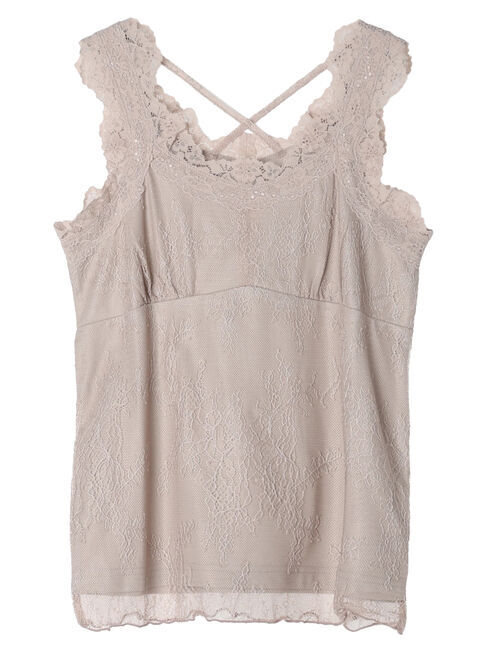 earth music&ecology「総レースキャミソール」|インナー|