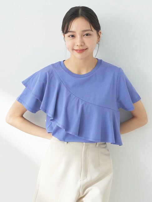 earth music&ecology「フロントフリルプルオーバー」|Tシャツ・カットソー|