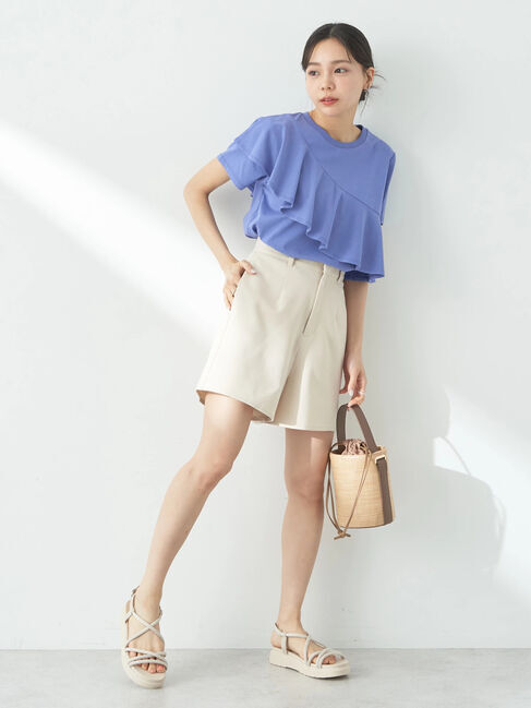 earth music&ecology「フロントフリルプルオーバー」|Tシャツ・カットソー|