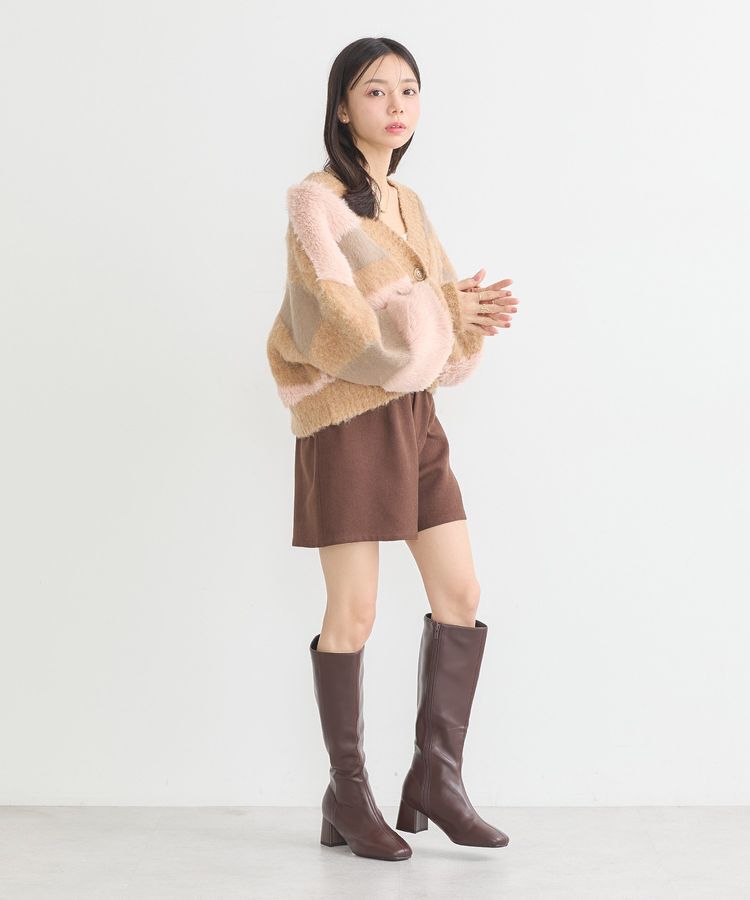 earth music&ecology「フェザーミックスインターシャカーディガン」|カーディガン|