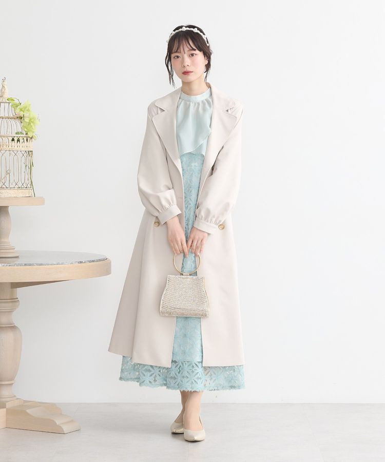 earth music&ecology「SET2点シアーブラウス＋3Dレースワンピース」|ワンピース|